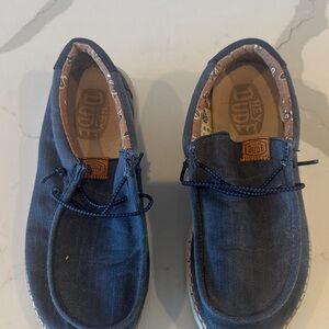 Hey Dude Charcoal Canvas Shoes